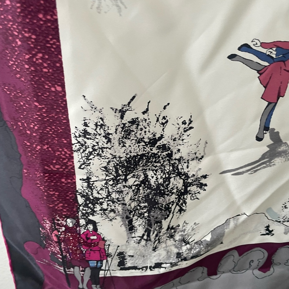 Talbots Multicolor Equestrian Scarf - Picture 9 of 10